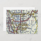Carte Vintage Logan Utah (Devant / Derrière)