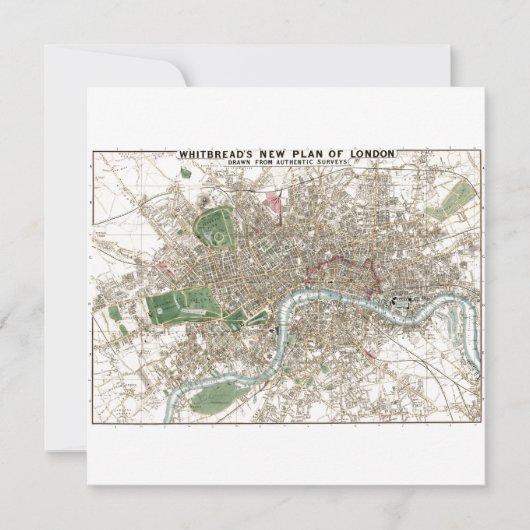 Carte Vintage London City Plan Antique (Devant)