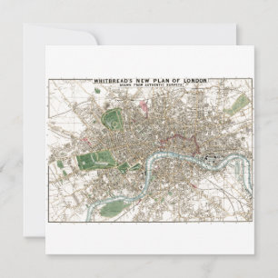 Carte Vintage London City Plan Antique