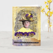 Carte "Vintage Look" Cope Salutation (Fleur jaune)