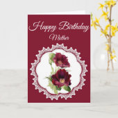 Carte Vintage look Red Roses Flower pour l'anniversaire (Fleur jaune)