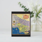 Carte vintage Los Angeles Pictorial (Debout devant)