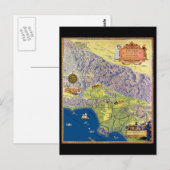 Carte vintage Los Angeles Pictorial (Devant / Derrière)