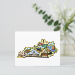 Carte vintage Louisville Lexington Kentucky