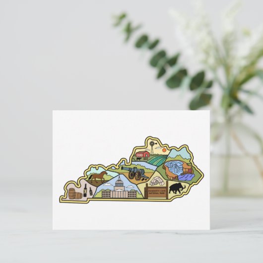 Carte vintage Louisville Lexington Kentucky (Debout devant)