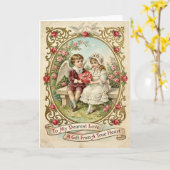 Carte Vintage Love Gift For You Card (Fleur jaune)