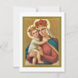 CARTE vintage MADONNA ET CHRISTMAS POUR ENFANTS