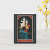 CARTE VINTAGE MADONNA ET ENFANT CHRIST (Fleur jaune)