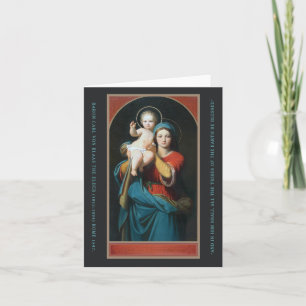 CARTE VINTAGE MADONNA ET ENFANT CHRIST