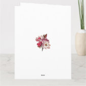 Carte Vintage Magnolia rose Fleurs blanches (Dos)