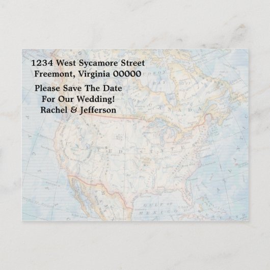 Carte vintage & Mariage Carte Postale Enregistrer  (Dos)