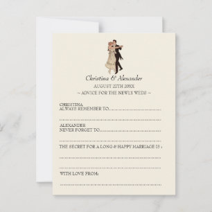 Carte Vintage Mariage et Lib Conseil 1920's Thème