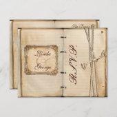 carte vintage mariage rsvp (Devant / Derrière)