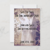 Carte Vintage Mariée et Salle Enregistrer la date (Dos)