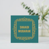 Carte vintage Maroon Shaadi Mubarak (Debout devant)
