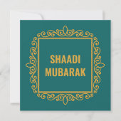 Carte vintage Maroon Shaadi Mubarak (Devant)