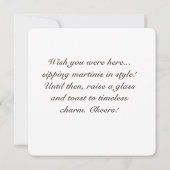 Carte Vintage Martini Dandy - Messieurs C'est Sip O'Cloc (Dos)