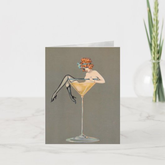 Carte vintage "Martini Glass" (Devant)