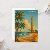 Carte Vintage Maspalomas Meloneras Beach Gran Canaria (Devant/Arrière en situation)