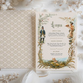 Carte vintage Menu Classique Européen Charme