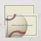 Carte vintage Merci de base-ball (Devant / Derrière)