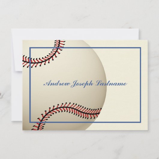 Carte vintage Merci de base-ball (Devant)