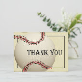 Carte vintage Merci de base-ball (Debout devant)