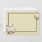 Carte vintage Merci de base-ball (Dos)