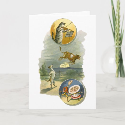 Carte Vintage Mère Goose Nursery Rhyme Hey Diddle (Devant)