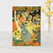 Carte Vintage Mère Oie Lecture Livres aux enfants (Fleur jaune)