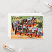 Carte Vintage Miami Beach (Devant/Arrière en situation)