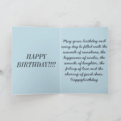 Carte vintage mignonne de joyeux anniversaire (Intérieur)