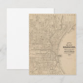 Carte vintage Milwaukee, Wisconsin (Devant / Derrière)