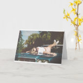 Carte Vintage Monroe inspiré (Fleur jaune)