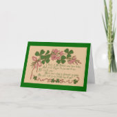 Carte Vintage Montrer votre Shamrock St. Patrick's Day (Devant)