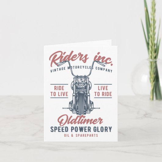 Carte Vintage Motorcycles (Devant)