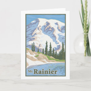 Carte Vintage Mt. Rainier Greeting Card