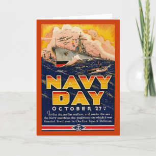 Carte Vintage Navy Day