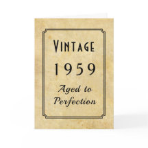 Vintage Né 1959 ou Toute année Ajouter un nom Âge 