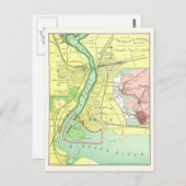 Carte Vintage Niagara Falls and Vicinity 1885 (Devant / Derrière)