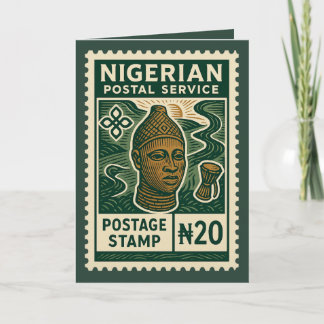 Carte Vintage Nigeria Postage Stamp