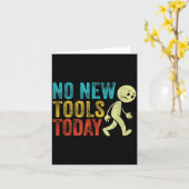 Carte Vintage No New Tools Today (Fleur jaune)