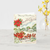 Carte Vintage Noël (Fleur jaune)