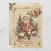 Carte Vintage Noël à main (Devant / Derrière)