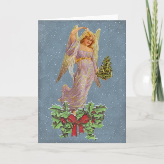 Carte Vintage Noël Angel (Devant)