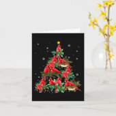 Carte Vintage Noël Cardinal Oiseaux Snowings Noël Tre (Fleur jaune)