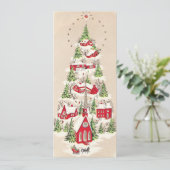 Carte Vintage Noël Cheval Sleigh (Debout devant)