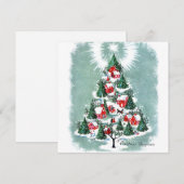 Carte Vintage Noël Cheval Sleigh (Devant / Derrière)