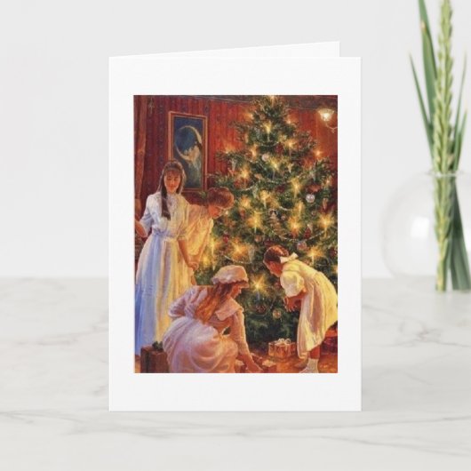 Carte Vintage - Noël matin, (Devant)