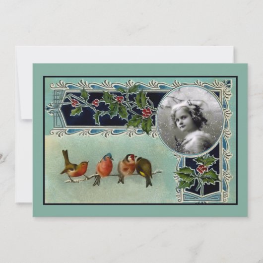 Carte Vintage Noël Modèle plat (Devant)